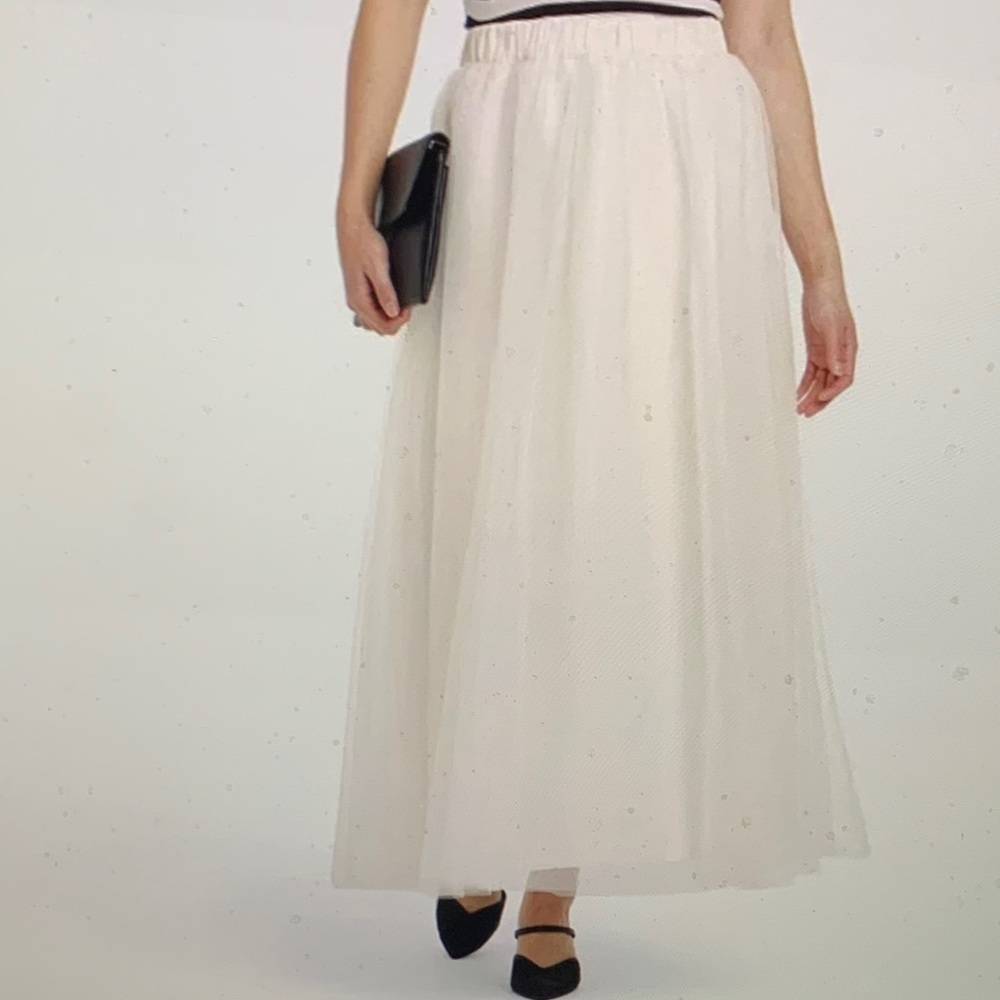 NWOT A New Day Creme fully lined tulle Skirt ladies Large - Picture 2 of 11